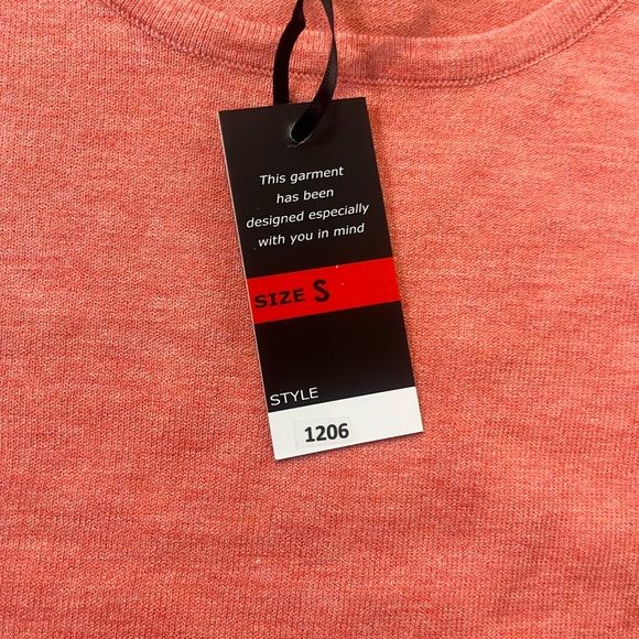 J’Envie Long Sleeve Button Detail Blouse Top Peach Salmon Women’s Size S NWT - Picture 8 of 10